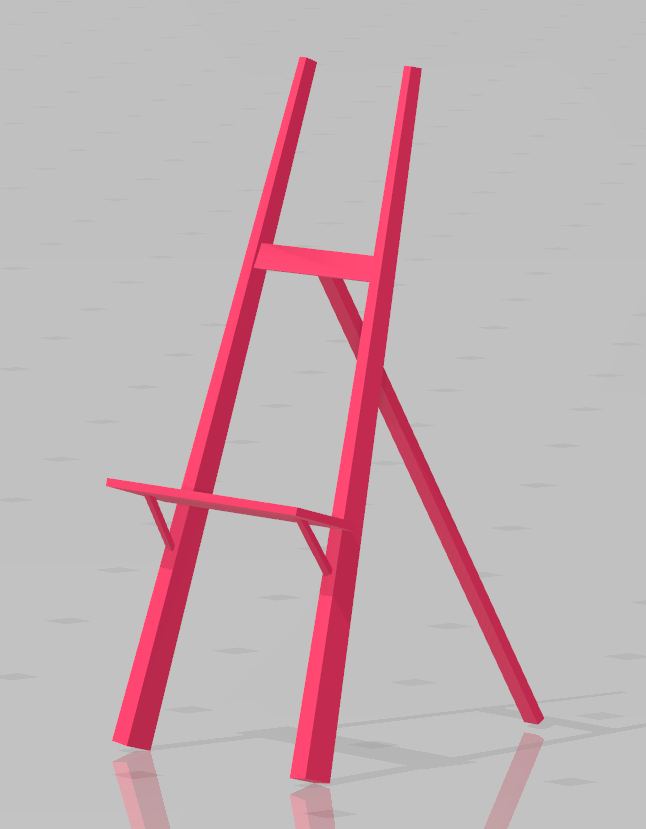 OBJ file Easel Stand 🎨・3D printer design to download・Cults